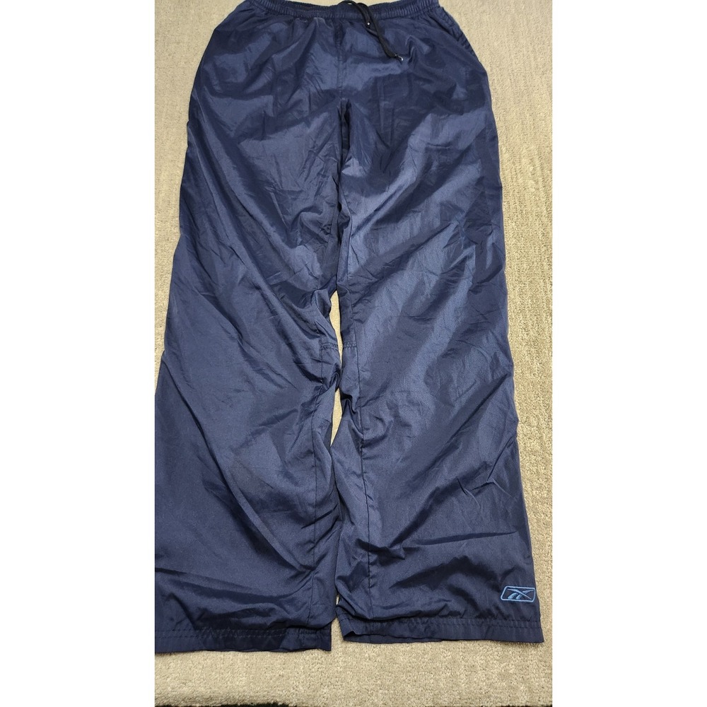 Reebok Track Pants Men M Jersey Lined Baggy Y2K Athleisure Sweatpants Academia - Picture 2 of 7